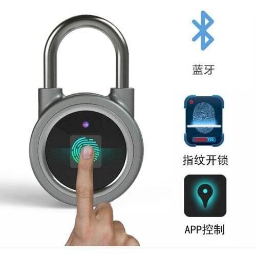 Bluetooth fingerprint padlock intelligent outdoor door door padlock suitcase lock warehouse mobile phone APP software control