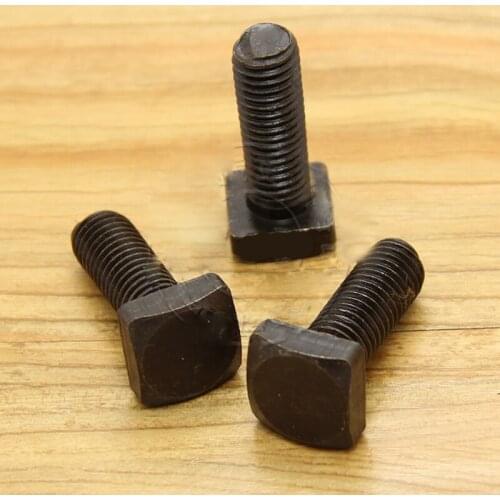2Pcs M12 Blackening 4.8 Level T-Type Screws Square Head Bolts Pressure Plate Screw Shaped Quartet Bolt 35mm-70mm Length