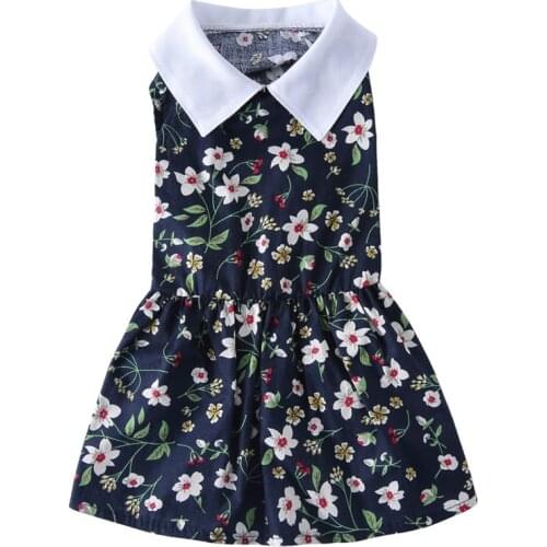 Floral Pet Dress For Dogs Cats Cozy Summer Puppy Skirt Pet Dress Sundress Princess Party Small Dog Skirt Outfit Dog Clothes