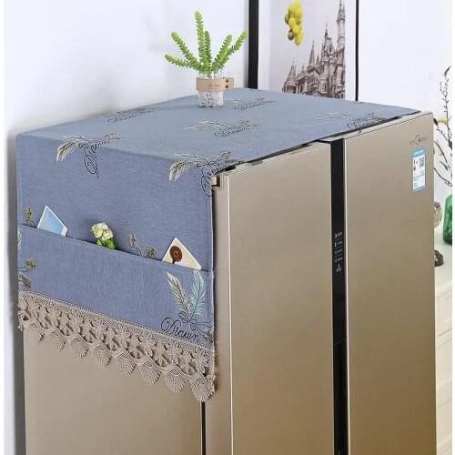 European Style Refrigerator Dust Cover Single Open Double Door Washing Machine Oven Microwave Waterproof Cover Towel Cover Towel