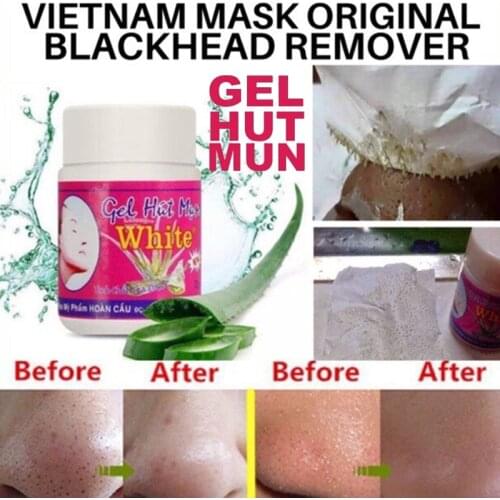 Gel Hut Mun White Blackhead Cream Nose Black Dots Mask Black Remover Cream Whitehead Remover Gel Pore Cleansing Peel Off Mask