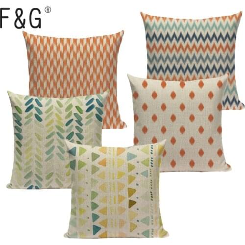 Colorful Nordic Geometry Throw Pillow Gaming Chair Girls Car Beds Outdoor Cushion Cover Lumbar Pillow Covers Home Decor Sofa