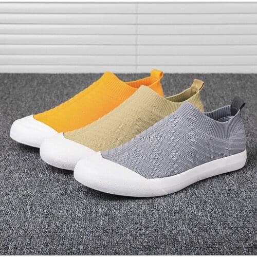 2021 hot sale new fashion mens shoes high-quality flying knit shoes popular fruit color breathableloafers best-selling sneakers