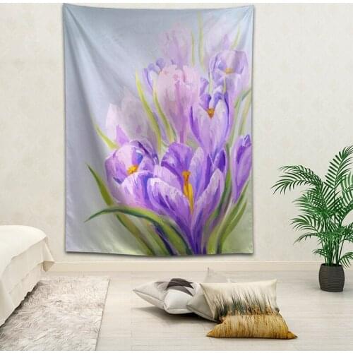 Hot Sale Custom High Quality Flowers Wall Hanging HD Landscape 3D Printing Digital Printing Home Decoration Tapestry