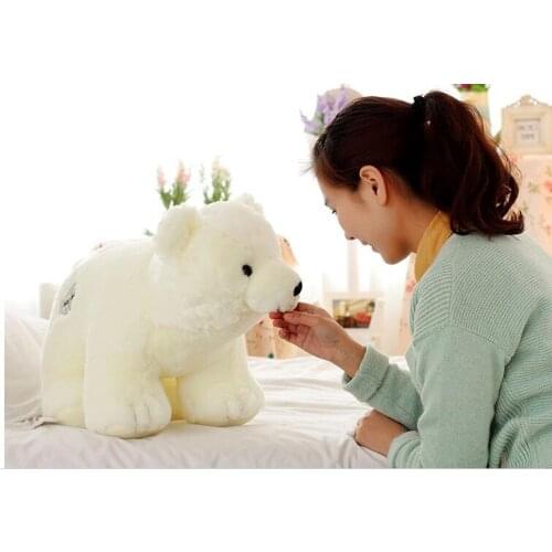 Stuffed animal white polar bear plush toy about 55 cm soft doll t6996