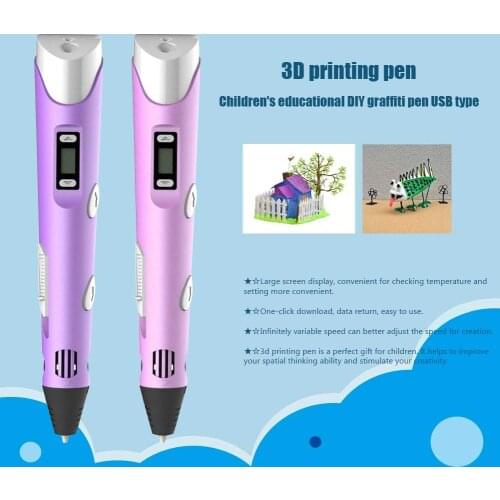 Children 3D Pen Kit with PLA Filament Educational Toys DIY Graffiti Painting Pens USB 3D Printer Kids Gift