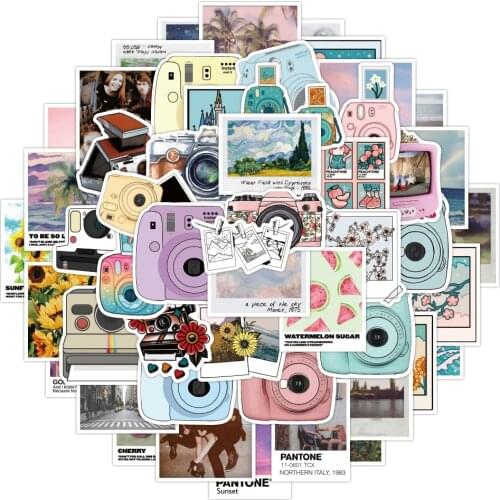 10/50PCS Camera Landscape Graffiti Stickers Laptop Guitar Luggage Fridge Phone Bike Waterproof Sticker Decal Kid Classic Toys