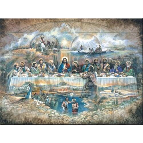 New 5d diamond embroidery Jesus Last Supper diamond painting full square/round drill mosaic Christian faith cross stitch pattern