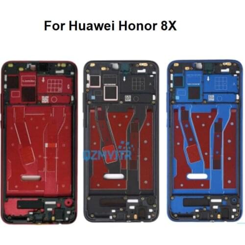 New For Huawei Honor 8X Middle Frame Plate Housing Front Bezel Faceplate LCD Supporting Metal Front Frame Repair Spare Parts