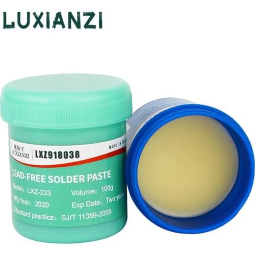 LUXIANZI 100g Lead Free Soldering Paste For Metalworking PCB IC Parts Repair BGA CPU LED Rework Tools High Quality Welding Flux