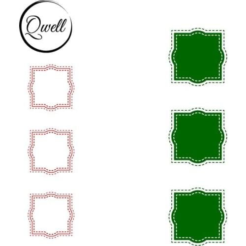 QWELL Irregular Square Slimline Metal Cutting Dies Craft Paper Cards Making Template 2021 DIY Scrapbooking Embossing Dies