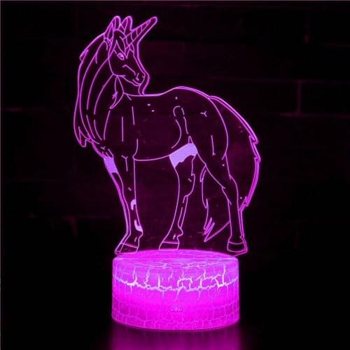 2021 Girls Children for Unicorn LED Night Light Childrens Table Lamp Baby Bedroom Boy Creative Special USB Light Birthday Gift