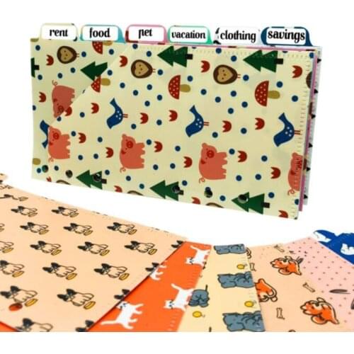 Loose Leaf Envelope Lovely Animal Cash Budget Envelope Customized Set Birthday Gift for Boys and Girls School Students