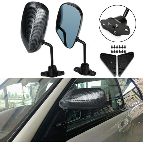 Universal Car Side Door Mirror Wing Mirror F1 Style Carbon Look For Benz BMW Ford Honda Audi VW