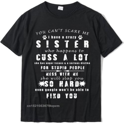 Funny For Brother From Awesome Sister T-Shirt Birthday Pullover Camisas Printed On Mens Tops & Tees Fashion Tshirts