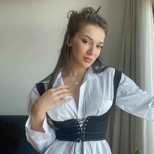 Women Ladies Soft PU Leather Wrap Around Tie Corset Cinch Waist Wide Buckle A LineBelt