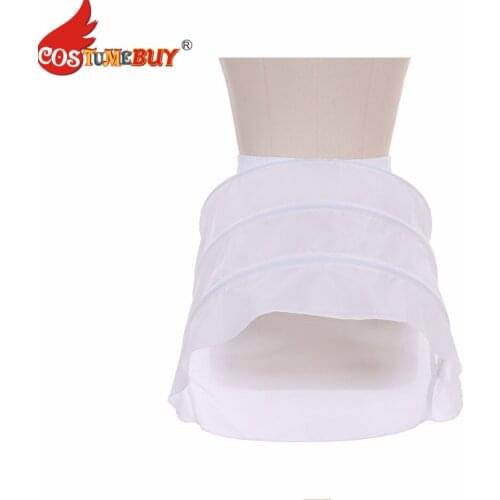 Costumebuy Lolita Short Underskirt 47CM Length Underdress Waist Adjust 2 Layers Hoop A Line Woman Wedding Gift Casual Petticoat