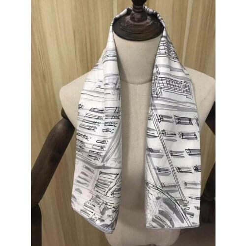 2020 new arrival spring classic 90*90 cm 100% silk scarf square twill hand made roll shawl for women lady hijab high quality