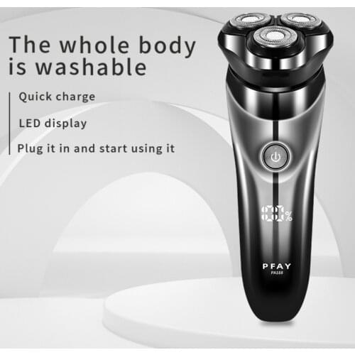 PFAY smart electric shaver beard razor men beard trimmer IPX7 shaver mens LCD display shaver