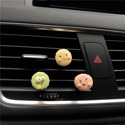 3 pcs beautiful and lovely hamburger car decoration Beautiful smiley face hamburger car air conditioner Decorative clip