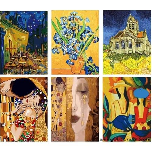 5D Diamond Painting Embroidery Van Gogh Abstract Landscape Full Round Square Drill Cross Stitch Set Mosaic Pictures Home Decor