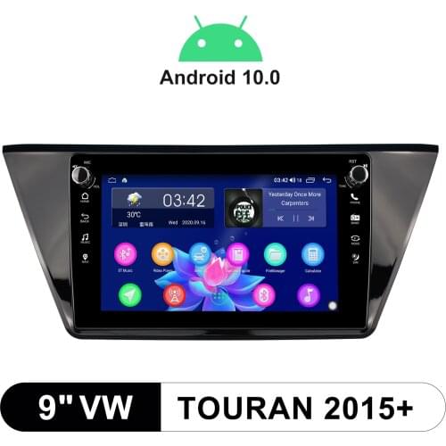 9 Inch Android 10.0 Car System System With GPS And Backup Camera Fast Boot 4GB RAM 64GB ROM For VW Volkswagen Touran 2015
