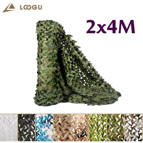 LOOGU 8 colors 2*4M Reinforced Military Camouflage Nets White Black Army Green Sand Outdoor Awnings Camo Netting 2x4 4x2 2x4M