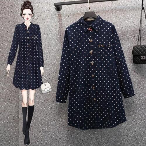 Dots Cotton Long Sleeved Plus Size Korean Autumn Elegant Fashion Blouses And Tops WomenS Oversize Shirt Clothing 2021 Female