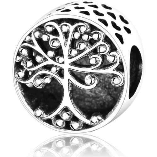 Wholesale Price Fit Charms Bracelet New Authentic 925 Sterling Silver Family Tree Charm Bead Luxury DIY Making Jewelry Berloque