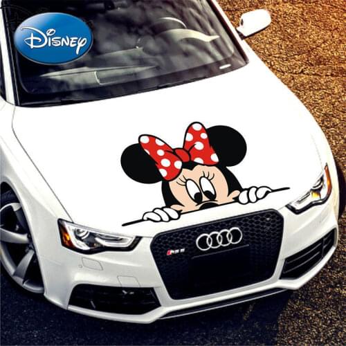 Disney Simple Creative Personality Car Decoration Sticker Fashion Cute Cartoon Mickey Mouse Mickey Minnie Couple Car Sticker