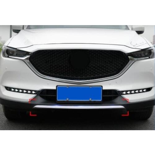 For Mazda CX5 CX-5 2017-2019 accessories Stainless steel car exterior front lip bumper cover strip trim Chromium Styling