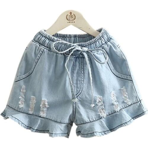 2-8Yrs toddler girls denim shorts summer flare short pants for girls legging kids cowboy trousers children clothes summer