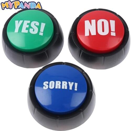 Electronic Talking YES NO Sound Button Toy Green Red Event Party Supplies