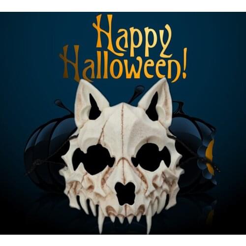 Halloween Japanese Dragon God Werewolf Mask Cosplay Animal Skull Masks Natural Resin Unisex Party Stage Show Wear