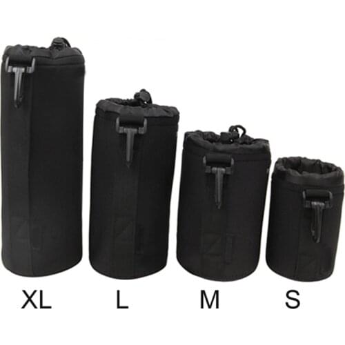 Ightpro Black Neoprene Waterproof Soft Camera Lens Pouch Bag Case Size S, M, L, XL