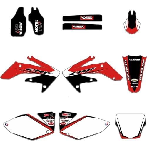 TEAM GRAPHICS & BACKGROUNDS DECALS STICKERS Kits For Honda CRF250 CRF250R 2004 2005 2006 2007 2008 2009 CRF 250 250R