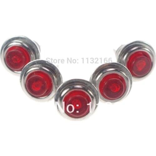 Red 2 Pin NO SPST 2A 125VAC Hole 10mm Momentary NO Push Button Switch