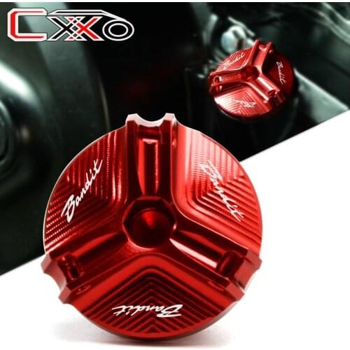 For SUZUKI Bandit 400 600 650 1200 1250 1250S Motorcycle Engine Oil Filter Cover Oil Plug Cap with logo