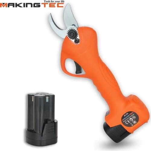 MAKINGTEC Professional 16.8V Li-ion Battery Cordless Electric Pruning Shears 25mm Cordless Pruning Scissors Electric Secateurs
