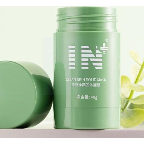 Mask Stick Green Tea Oil Control Eggplant Acne Deep Remove Fine Mask Blackhead Skin Pores Care Mask Mud Cleaning Moisturizi G8F7