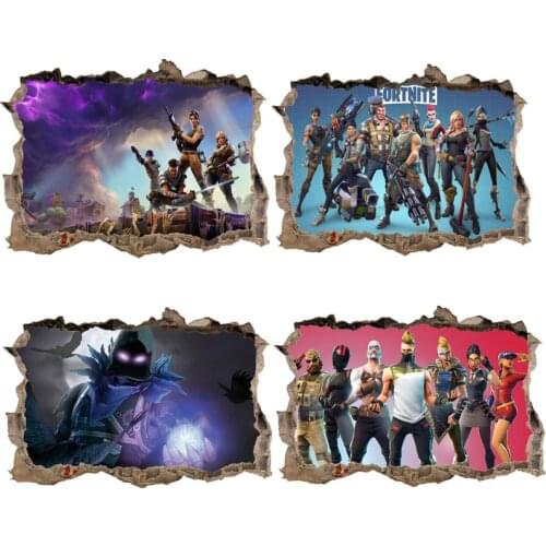 Cartoon TPS Shootout Game 3D Wall Sticker Bedroom Living Room Wall Decoration Anime Poster wall stickers for kids rooms