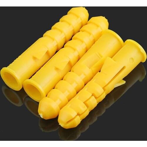 Plastic Expansion Pipe M6*30/40/60/80mm M8*40/60/mm Rubber Plug Plastic Pipe Nylon Column Expansion Screw Anchor Plug Wall Plugs
