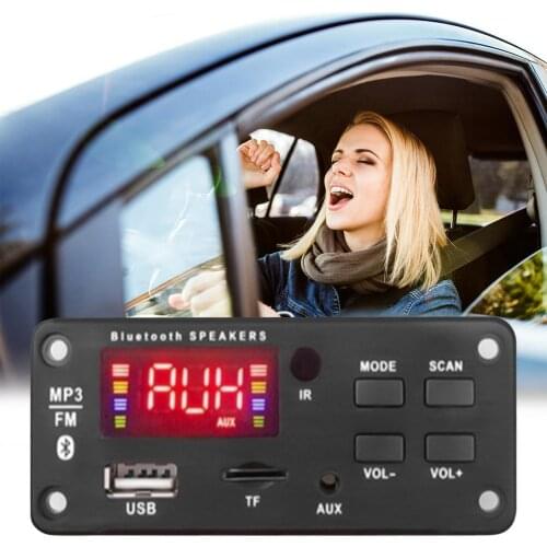 Bluetooth 5.0 Decoding Board Module Car USB MP3 Player TF Card Slot TF Card Car Quick Charge Adapter Handsfree Calling