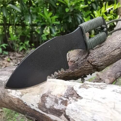 8Cr13Mov Steel Blade 58hrc Self-Defense Straight Knife - Good for Hunting Camping Survival Outdoor Everyday Carry