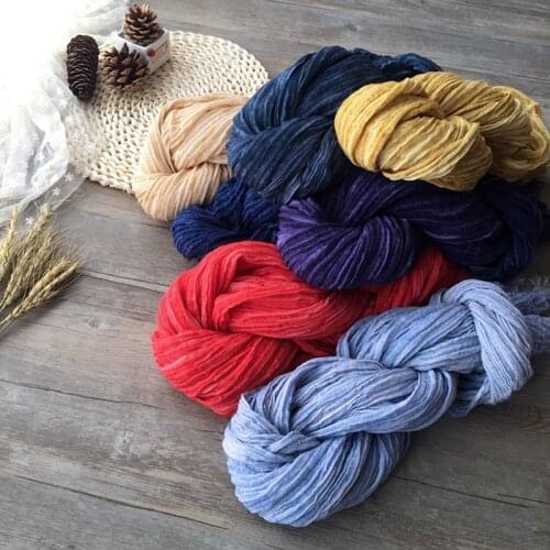 NINI WONDERLAND 2021 Cotton Linen Vintage Scarf Women Pure Color Casual Shawl Female Scarves Four Seasons