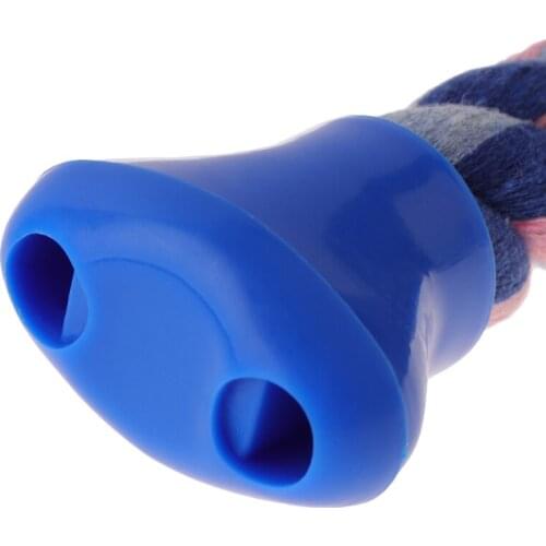 T84E Pet Toy Dog Cat Blend Cotton Rope Bone Shape Bite Chew Braided Interactive Teeth