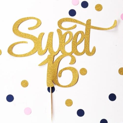Sweet 16 Cake Topper, Happy Sweet 16, Birthday Cake Topper, Sweet Sixteen, 16th Birthday Party, Sweet 16 Party Decorations