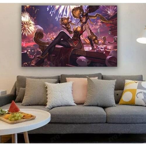 Video Game Watercolor Print League of Legends Wall Decoration Character Canvas Poster Fantasy Art Print Painting