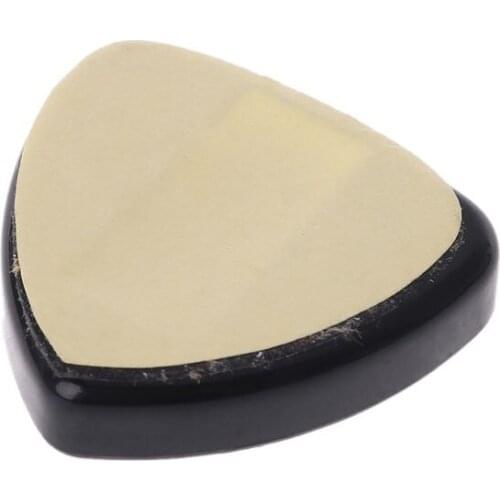WXTF 1 pc Guitar Pick Holder Plastic Plectrum Case Mediator Quick Storage Self Adhesive Triangle Shape