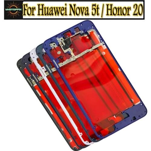 Middle Frame For HUAWEI Honor 20 rear bracket Rear Bezel Plate Chassis Housing For Huawei Nova 5t Back Frame Receplament Part